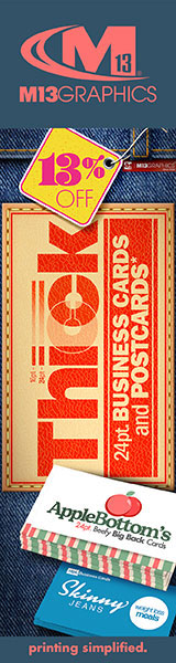 Current Special: 13% Off Thick 24pt Business Cards and Postcards